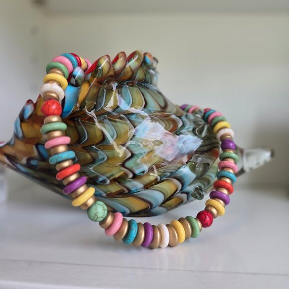 Fun and colorful candy bead choker - Picture 4 of 8